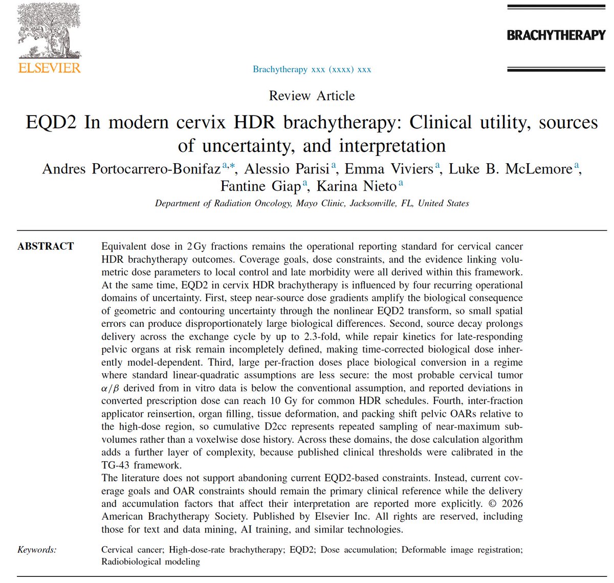 drluismorenos's tweet photo. EQD2 In modern cervix HDR brachytherapy: Clinical utility, sources of uncertainty, and interpretation
https://t.co/YBSGYDnhVP https://t.co/q2SNmr4FCC
