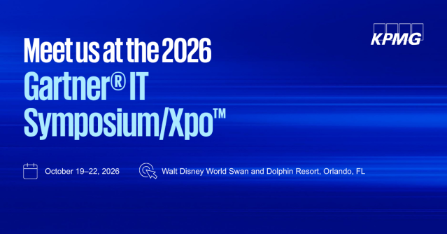 JoeBri6's tweet photo. Will you be at the 2026 Gartner IT Symposium/Xpo? Stop by Booth 1128 and talk with the KPMG team about the priorities on your agenda, whether that’s AI, IT maturity, trusted data, modernization, or cybersecurity. #GartnerSYM #TechnologyLeadership https://t.co/PrZ8j8pSyJ https://t.co/qLNlDDCmO9