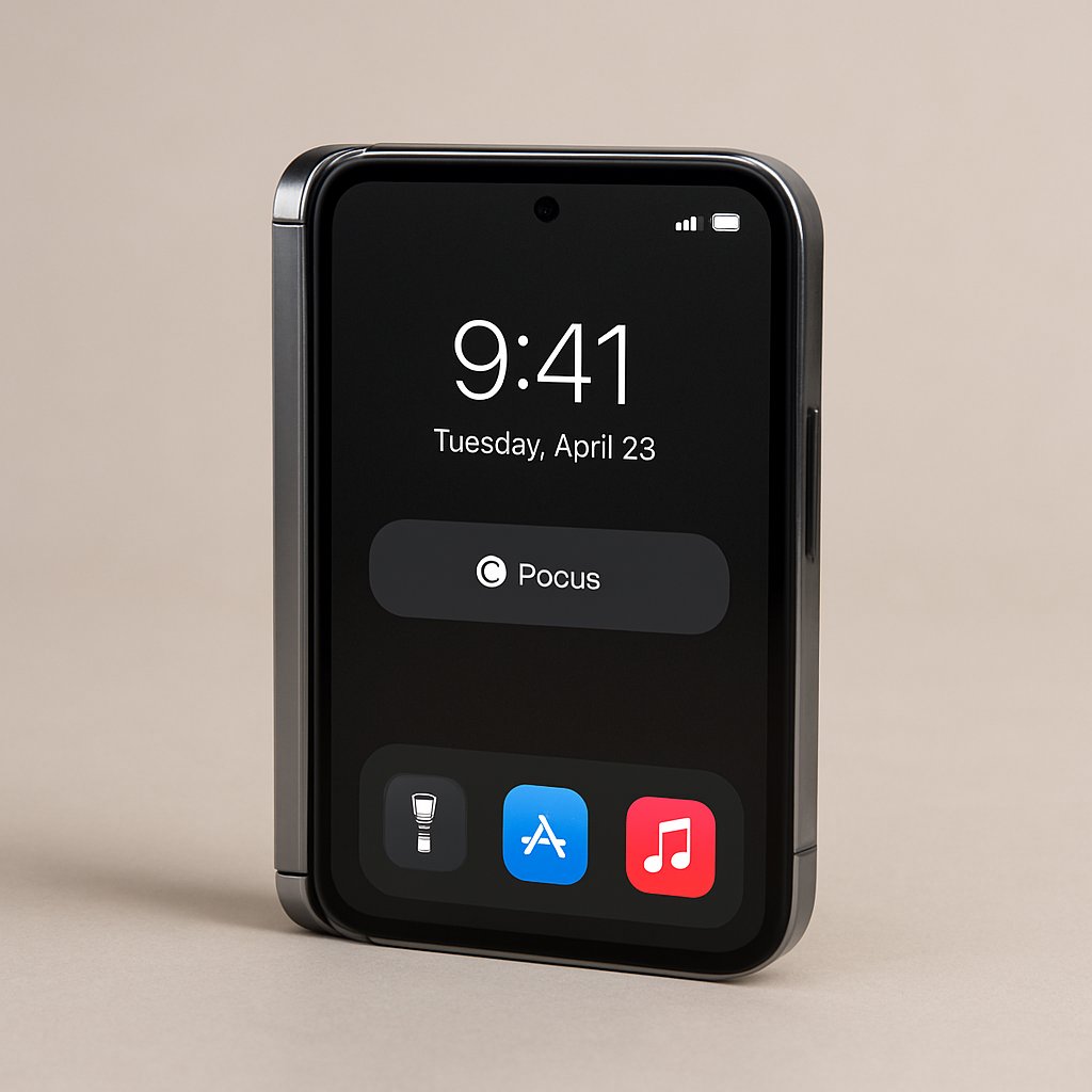 dailytechonx's tweet photo. Apple is streamlining Focus mode on the iPhone Duo: iOS 27 now offers a lock-screen toggle for Focus, inner display transparency when folding, and a right-side dock—key UI changes driven by Duo’s novel form factor and smarter focus controls.

#iPhoneDuo #iOS27 #FocusMode #UIDesign #Apple #LockScreen

https://t.co/VlzcAcnGBA