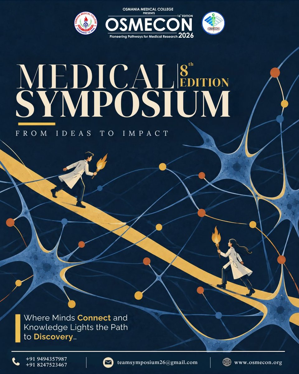 osmecon2026's tweet photo. Every discovery begins where certainty ends…
Every breakthrough begins with a question! 🔬✨

What happens when curiosity refuses to stop asking why?

This year, Medical Symposium returns for its 8th Edition! 🔥

A confluence of curiosity, knowledge and innovation https://t.co/7elwzjVdWb