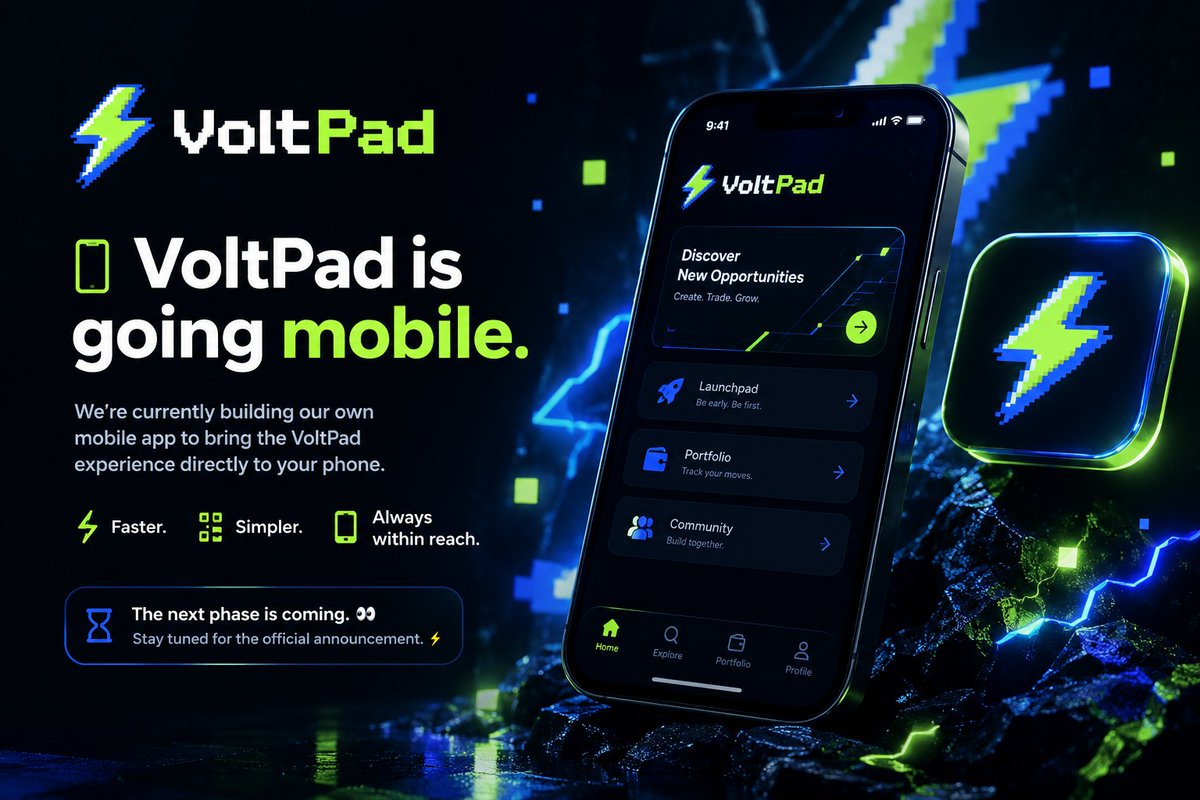 VoltPadsol's tweet photo. 📱 VoltPad is going mobile.

We’re currently building our own mobile app to bring the VoltPad experience directly to your phone.

Faster. Simpler. Always within reach.

The next phase is coming. 👀
Stay tuned for the official announcement. ⚡ https://t.co/y5eqky8ZUN