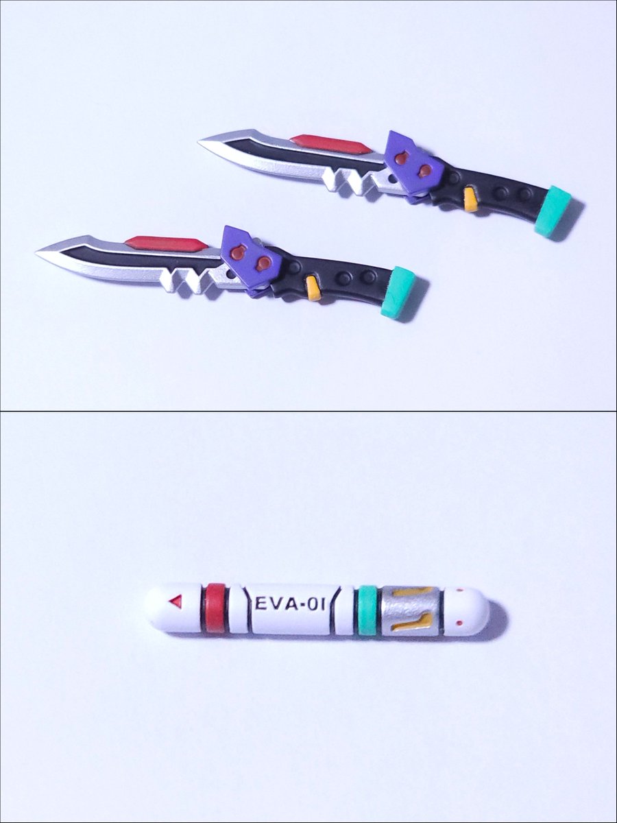 fukkuso_x's tweet photo. エヴァ初号機用の装備品完成！
塗り分け頑張りました！ https://t.co/lk3IELfnJx