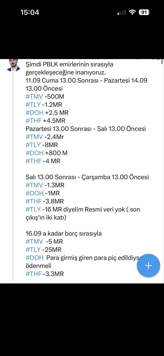 priorityPBLK's tweet photo. 💰#PBLK ödemesi toplamı ne kadar ?

✅11.09 Cuma öğleden sonra - 16.09 Çarşamba öğleden önce #TLY #DOH #THF #TMV fon satış emirleri toplamı:

💸33,3 Milyar TL💸

❌Toplam fon vurgunu 800 Milyar TL civarındaysa:

💯PBLK ödemeleri toplamı sadece 🎯%4.16🎯

#PBLKOnceligiKorunsun https://t.co/YYdKvX3u3l