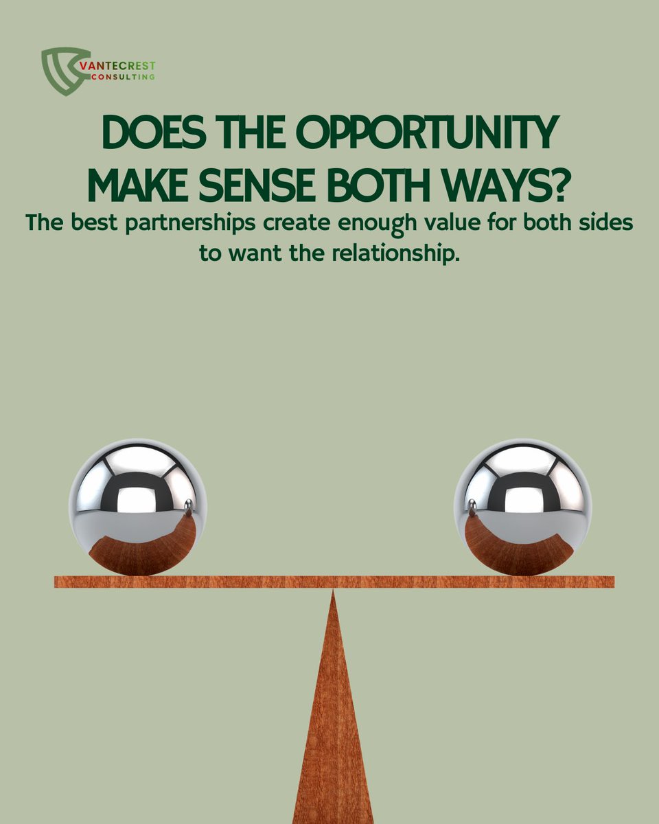 VanteCrest_'s tweet photo. The right partner can change the economics of a business.

The right partnership can reduce costs, unlock new customers, improve distribution, strengthen capabilities, or create new revenue.

At Vantecrest, we help businesses assess partnerships that create real commercial value. https://t.co/VH41tjT46w