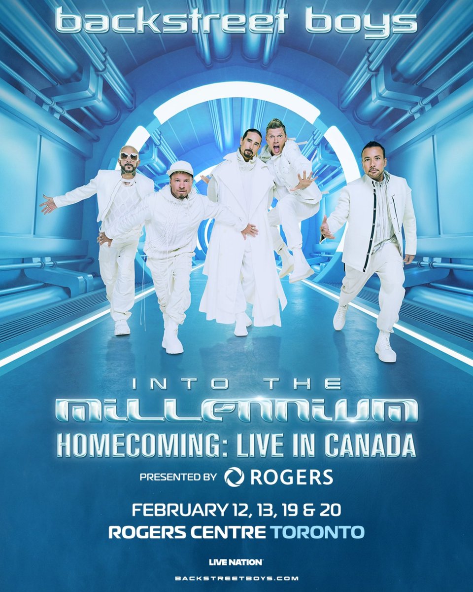 backstreetboys's tweet photo. Alright guys, ticket sales for “Into the Millennium - HOMECOMING: Live in Canada” start today and run all week. Here is your guide to on sale times for ticket sales and VIP Travel packages.* 🇨🇦

Visit https://t.co/kmv9Cjc0oA for all the deets!

* Note that VIP Non-Travel Packages will be on sale soon. Date and time TBA.