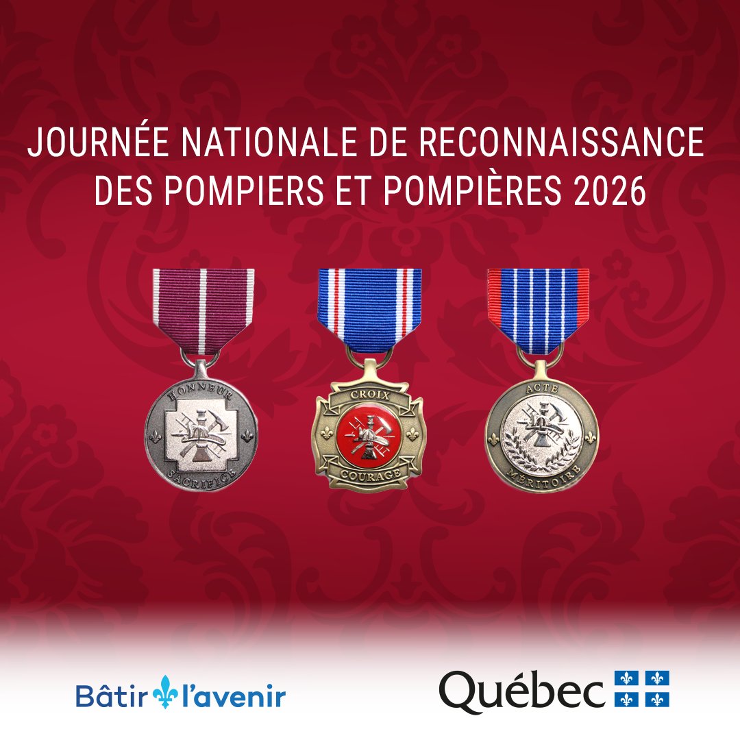 SecInterieureQC's tweet photo. COMMUNIQUÉ | Journée nationale de reconnaissance des pompiers et pompières - 16 récipiendaires à l'honneur https://t.co/uo5KHb437Y https://t.co/4yFByehI7Y