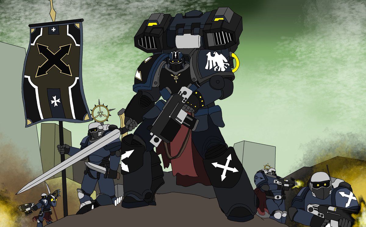 redsolo_124's tweet photo. Templars Marcus and Beholder Chapter Drones Marine
(re-upload)
#MurderDrones #Murderdronesfanart
#murderdronesSAGA https://t.co/cxRemdVAhr