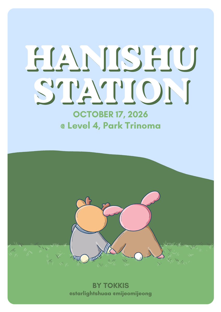 starlightshuaa's tweet photo. ࣪ ˖⟡˚౨ৎ⋆ TOKKIS by jiji & em is arriving at #HaniShuStation ⋆౨ৎ˚⟡˖ ࣪
The HaniShu Collection is now OPEN FOR PRE-ORDERS!
Check out our catalogue and place your orders to secure your items:>
🛍️ Pre-order period: Oct. 5 – Oct. 7
🧾 DOP: PAYO
https://t.co/pY5w0MapaC https://t.co/fr94JwiXQT