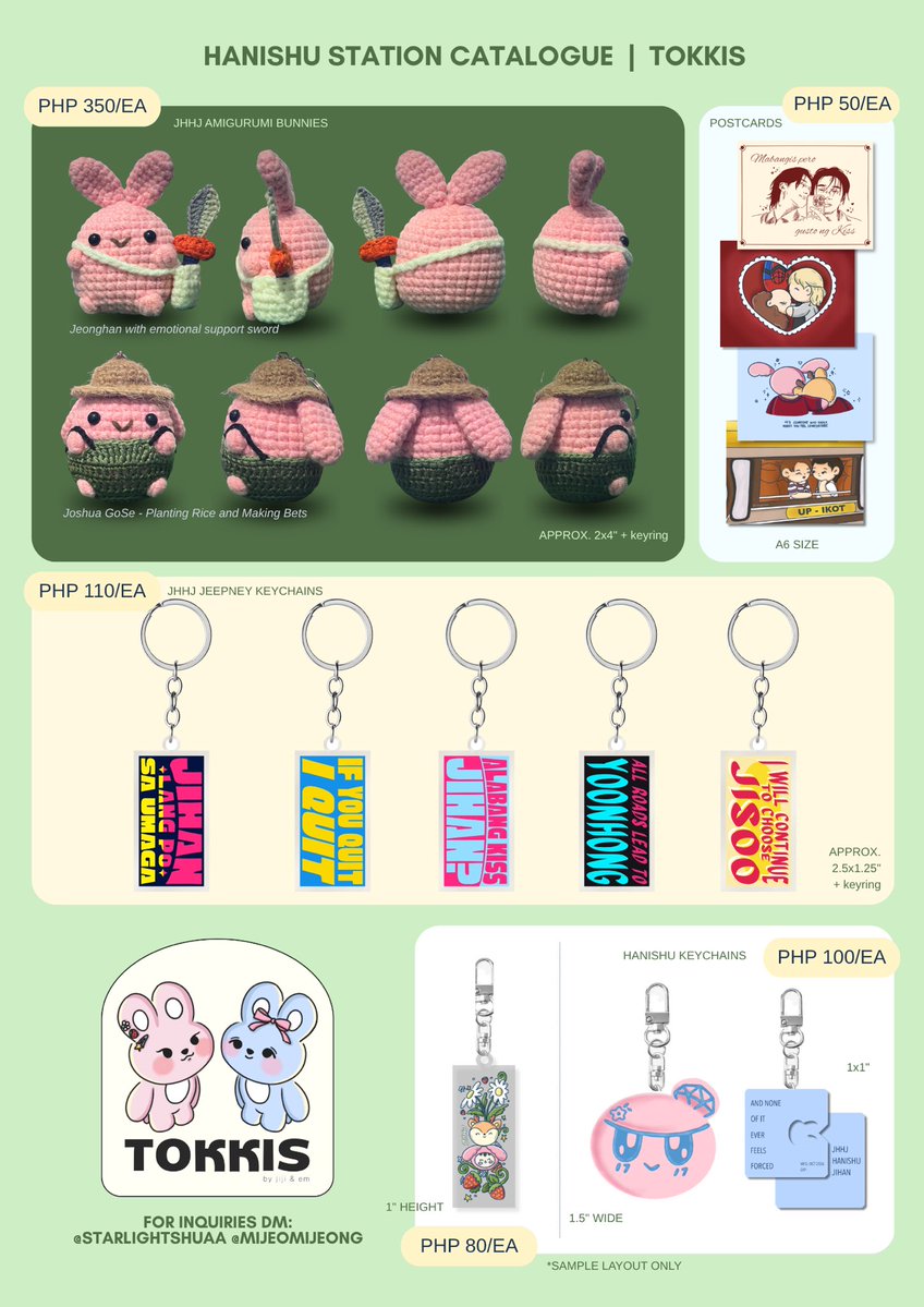 starlightshuaa's tweet photo. ࣪ ˖⟡˚౨ৎ⋆ TOKKIS by jiji & em is arriving at #HaniShuStation ⋆౨ৎ˚⟡˖ ࣪
The HaniShu Collection is now OPEN FOR PRE-ORDERS!
Check out our catalogue and place your orders to secure your items:>
🛍️ Pre-order period: Oct. 5 – Oct. 7
🧾 DOP: PAYO
https://t.co/pY5w0MapaC https://t.co/fr94JwiXQT