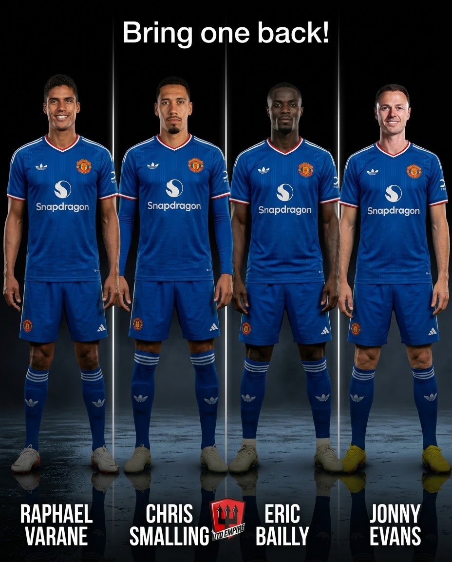 ManUtdXtra's tweet photo. Four incredible options, but you can only choose one to reinforce our current backline. Who is the most important player on this list that the current squad is missing? https://t.co/2RH8ukVbVE