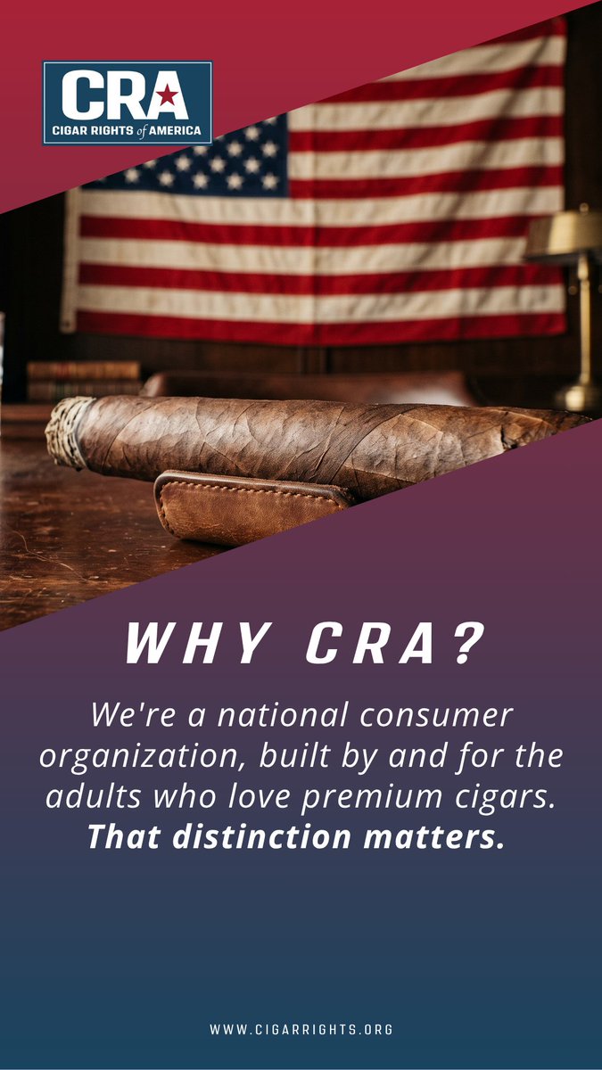 CigarRights's tweet photo. Become a member: https://t.co/IR38YwNn04
#PremiumCigars #Cigars #CigarRightsOfAmerica #ProtectYourRights https://t.co/jb42uXgIzE