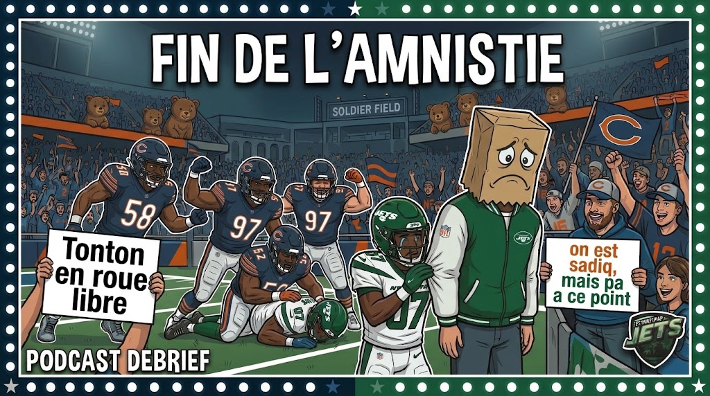 NYJetsFrance's tweet photo. ✈️🏈 Ces bons vieux Jets : S6E07 🏈✈️

Une leçon de football, mais pas dans notre sens.

Débrief de cette lourde défaite face aux Bears et ouverture de la rencontre contre les Browns, voici le programme du jour dans un format ULTRA court. 😶

>> https://t.co/f81uS1PLfH https://t.co/0hx7C1V2GX