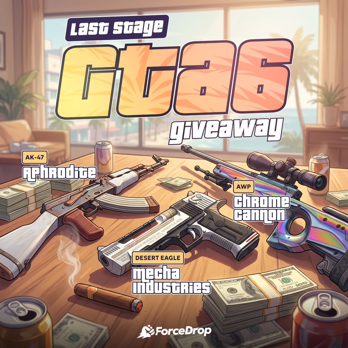 fd_case's tweet photo. ❤️ LAST STAGE — GTA 6 COPY & AWESOME SKINS GIVEAWAY!

How to enter:
➕ Like this post
➕ Leave a comment
➕ Tag a friend
➕ Follow us

📆 The results will be announced as soon as this post reaches 500 likes.

The winners of the previous stage were:
@nvztedx
@quaqarito
@Neverghosttt

(We will contact you within 24 hours. If you don't respond within 48 hours, your prize will be canceled. Have a great day! ❤️)