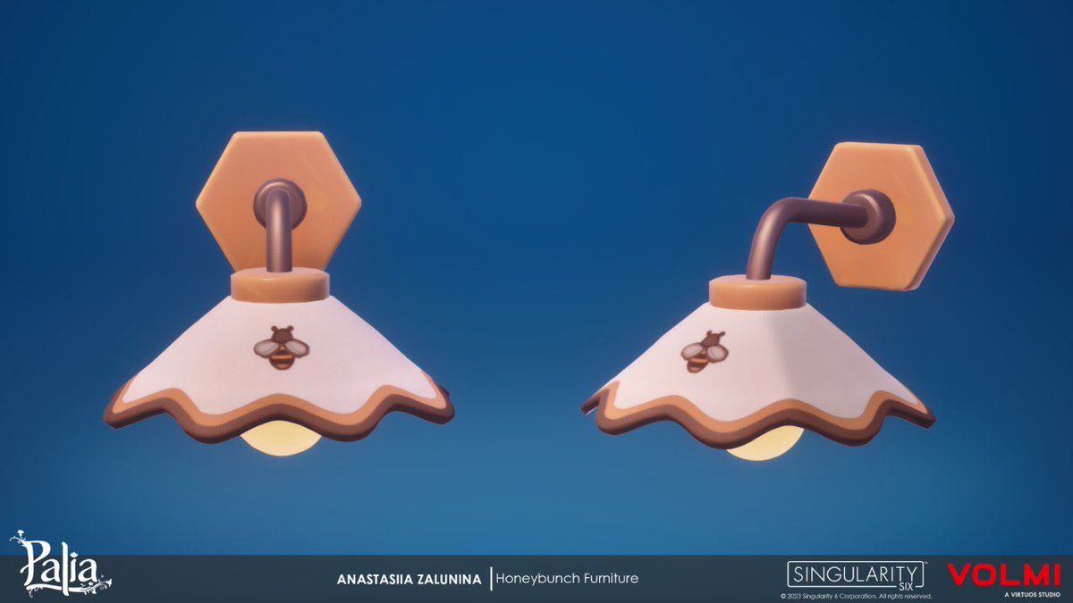 lvenok_push's tweet photo. I can’t believe I finally get to share this! 🐝✨ As a huge @playPalia fan, working on this was an absolute bucket-list project. Here are the light fixtures I made for the cozy "Honeybunch" set! 💛
#Palia #PaliaArt #3DArt #GameArt #CozyGames #EnvironmentArt #PropArt https://t.co/iVE1ie6jG3