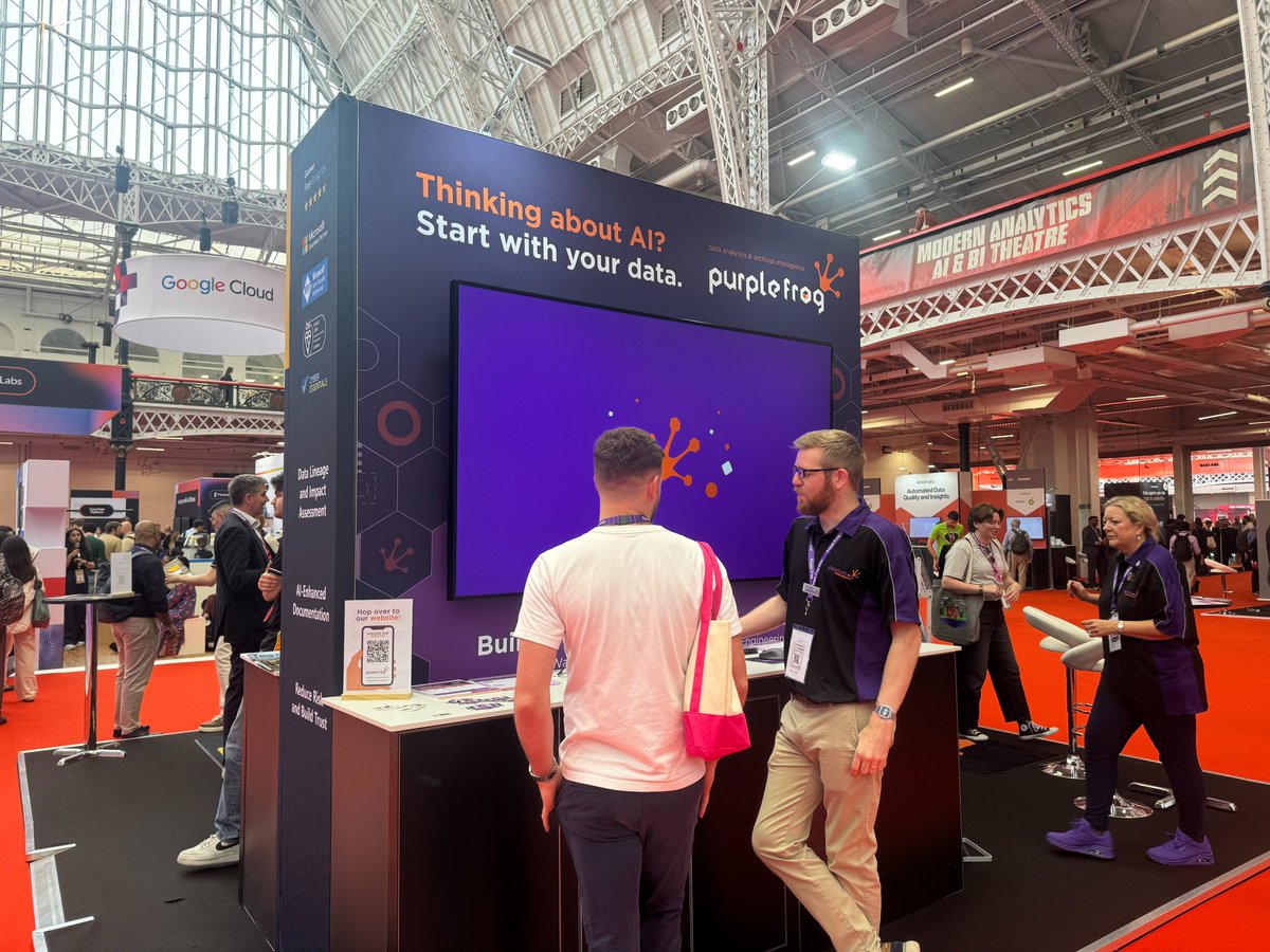 PurpleFrogData's tweet photo. A little #BigDataLDN throwback🐸💜

A few weeks on, one message from our conversations still stands out: businesses have big ambitions for AI, but getting the data foundations underneath it right matters just as much.

#MicrosoftFabric #AI https://t.co/0rQg2AoYSm