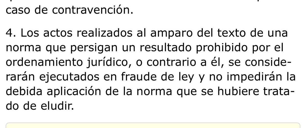 ladycrocs's tweet photo. Esto es lo que prevé la Constitución: el Gobierno puede dictar disposiciones legislativas, pero es preciso que exista una extraordinaria y urgente necesidad.

Como la potestad legislativa la tiene el legislativo y no el ejecutivo, la Constitución prevé que dichas disposiciones deban someterse inmediatamente a la votación del Congreso. 

Eso lo hizo el gobierno la semana pasada y el Congreso dijo que no aprobaba los Decretos-leyes.

Cuando no hay Congreso (por haberse disuelto) la función prevista para la aprobación de dichos Decretos-leyes es de la Comisión Permanente.

Es jurídicamente discutible que la semana pasada hubiera extraordinaria y urgente necesidad para que el Gobierno aprobara las disposiciones legislativas provisionales relativas a vivienda.

Que esas mismas disposiciones se aprueben ahora para someterlas a la Diputación Permanente tiene un nombre jurídico: el fraude de ley.

Por cierto, no pueden afectar al Derecho Electoral General. 

(Nota para los que me van a contestar "porque la ley" y para los de "los jueces haciendo política": la infracción de las normas también está en "porque la ley"; los jueces somos ciudadanos con libertad de expresión y capacidad de análisis de la realidad que nos rodea).

Quicir, voy a seguir opinando y escribiendo hasta que la ley me lo prohíba, a quien no le guste que me bloquee, silencie o ignore. Yo ya bloqueo al que carece de educación y capacidad para debatir sin faltar al respeto.