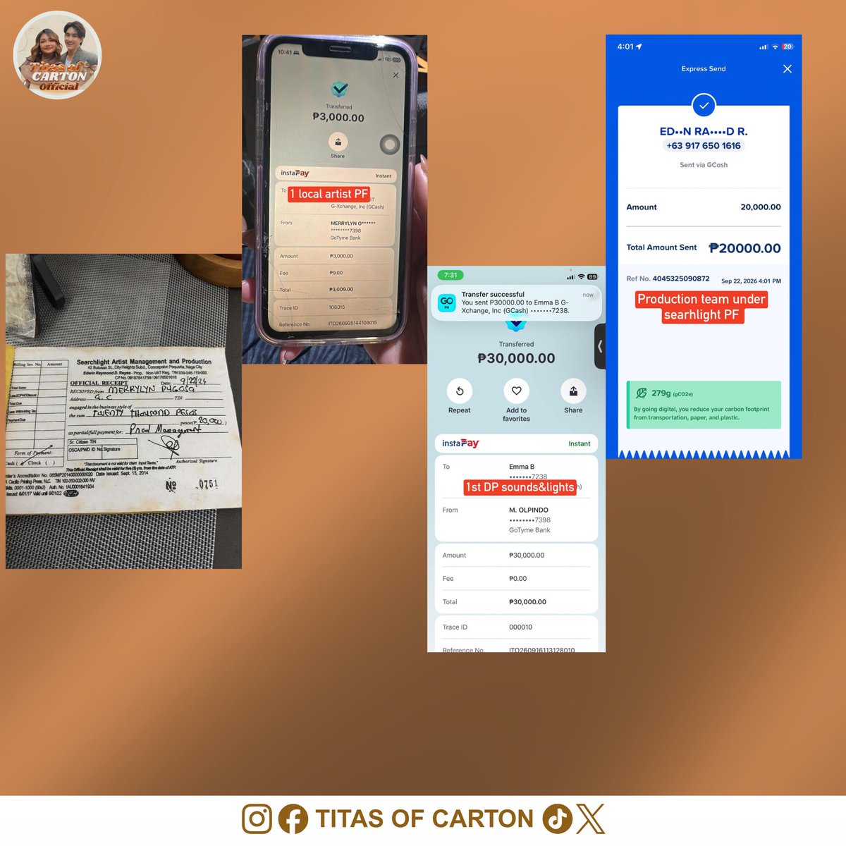 titasofcarton's tweet photo. TITAS OF CARTON OFFICIAL  TRANSPARENCY REPORT 🤍

As part of our commitment to transparency and accountability, we are sharing our Transparency Report for everyone who has supported and contributed to our activities.

We want to make sure that every contribution, donation, and expense is properly accounted for and that everyone can see where the funds were allocated.

For everyone’s reference, the corresponding receipts and supporting documents are attached to this post for verification.

Thank you so much to everyone who continues to support Titas of Carton Official. Your trust, generosity, and continued support mean so much to us. We truly appreciate everyone who has been part of every project and initiative. 🤍

Titas of Carton Official