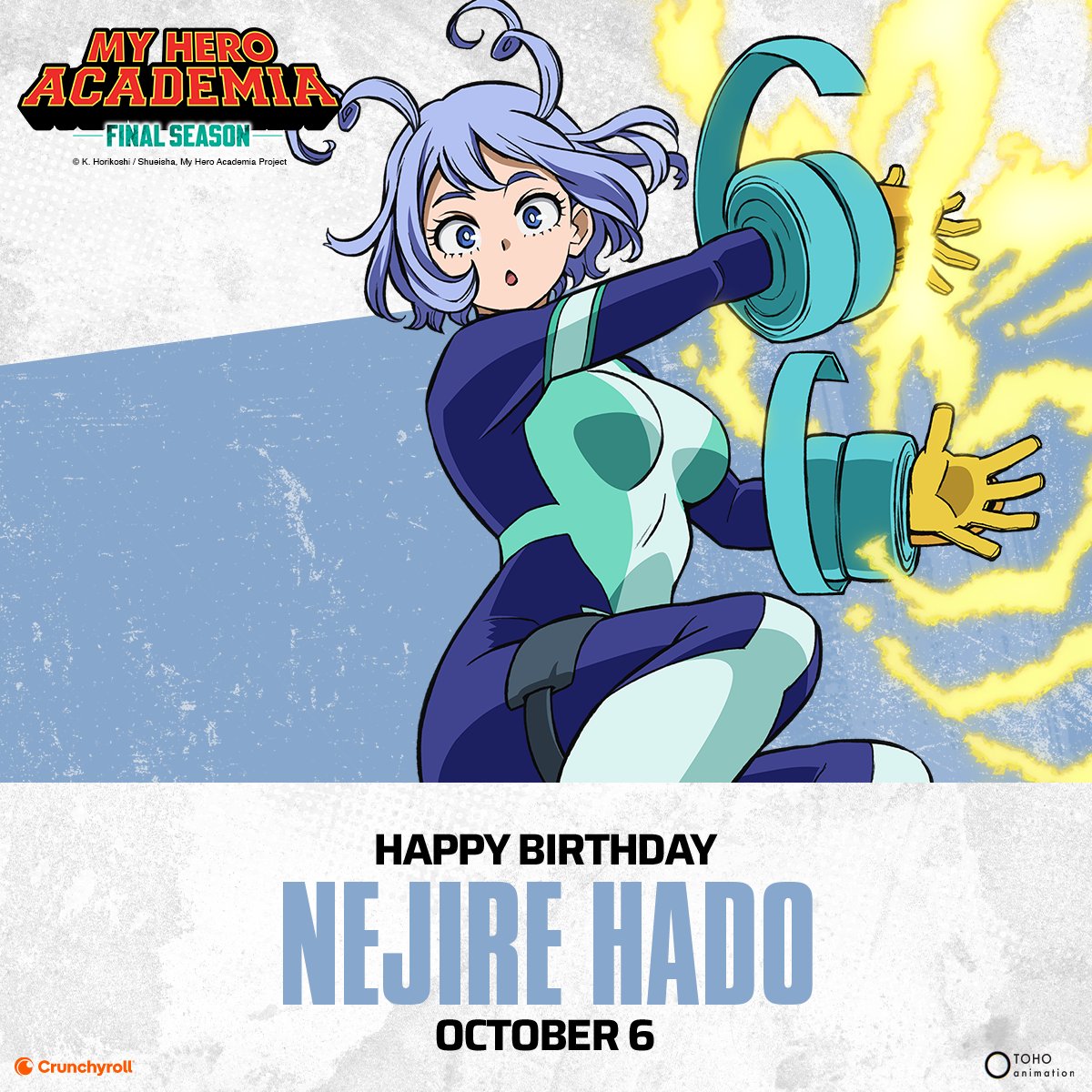 MHAOfficial's tweet photo. Happy birthday, Nejire! 🩵🎂 https://t.co/fAhmOSnBXu