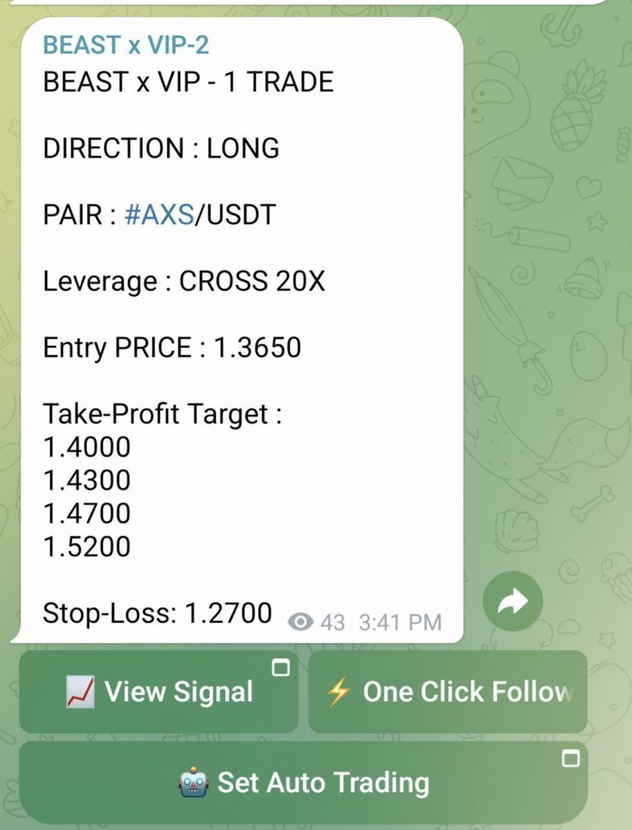 Hillsbykyle's tweet photo. BEAST x VIP-1 TRADE ⚡️

#AXS/USDT Take-Profit target 1 🔝
Profit: 51.2821% 🆒
Period: 45 min 💎

𝗖𝗟𝗜𝗖𝗞 𝗧𝗢 𝗝𝗢𝗜𝗡 𝗡𝗢𝗪 👉https://t.co/93KVw5iWTw https://t.co/WjP4tlIvB0