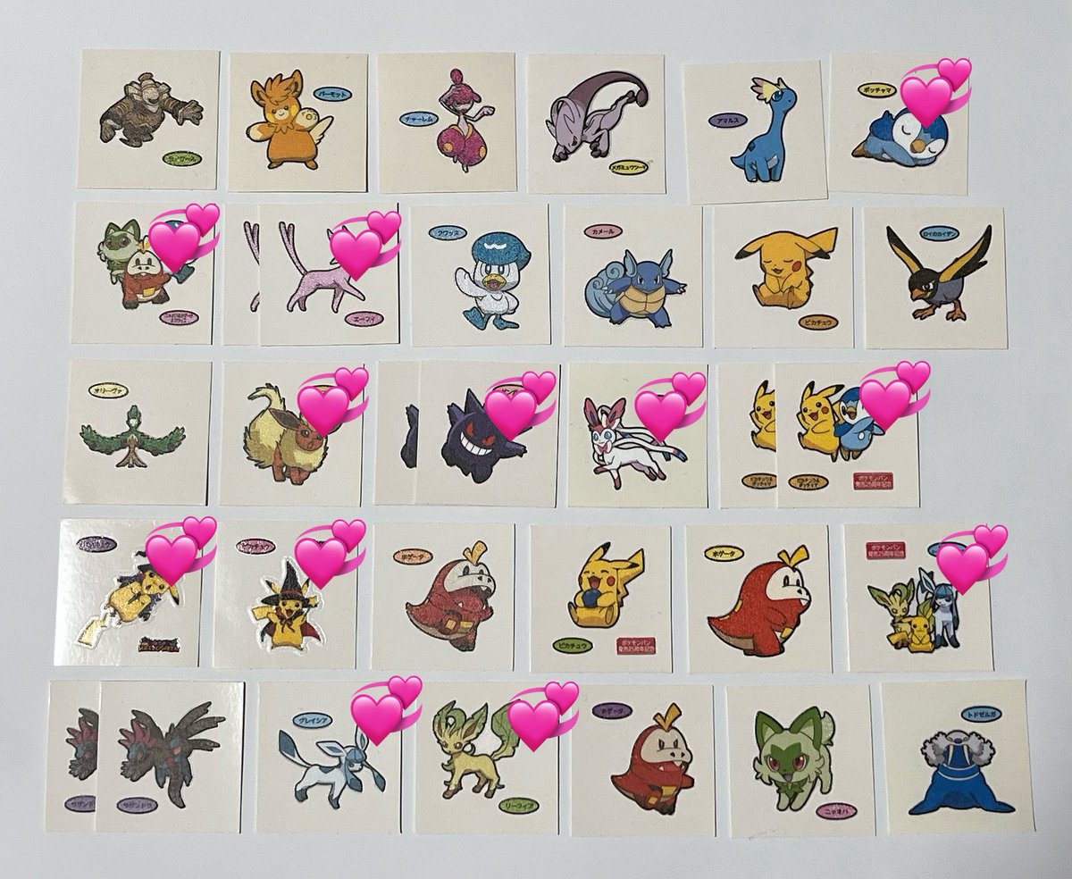 _qanr's tweet photo. 【交換】ポケモンパン シール

譲）画像1〜4枚目

求）ツリーの画像1〜3枚目

郵送での交換です。
💞は厳しめ。
枚数によってミニレターを使用します。
お心当たりのある方からのご連絡をお待ちしております。 https://t.co/1ZYcAsi2D2