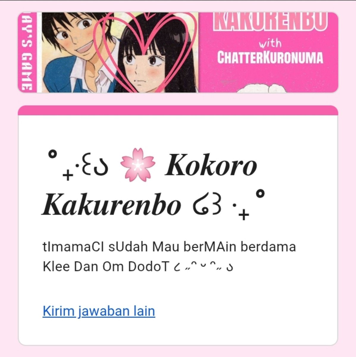 ChatterKaiser's tweet photo. Jadi ini kita main sama Sawako atau Klee? https://t.co/jytU5FdJQC