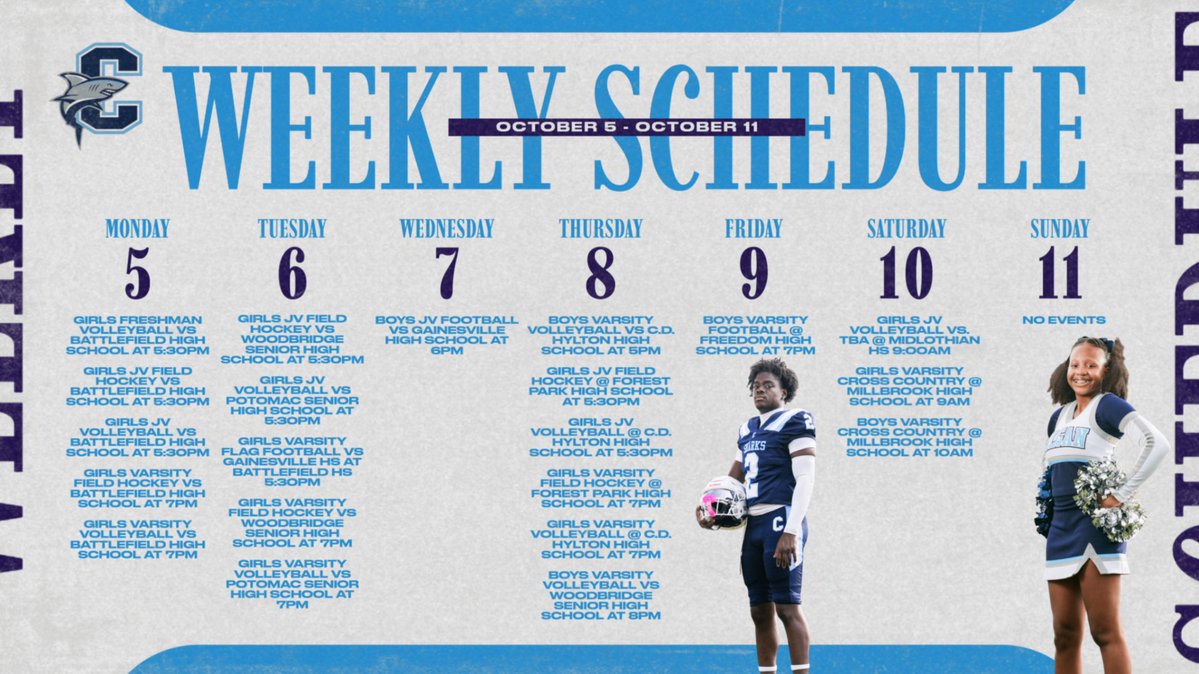 colganathletics's tweet photo. Here's what's happening this week
#WEARECOLGAN https://t.co/5t8tL9Zn7z