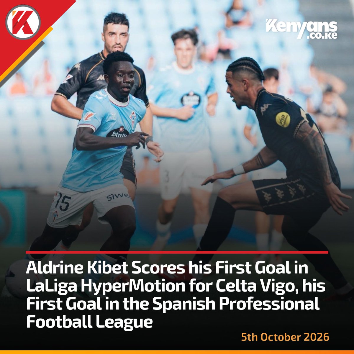 Kenyans's tweet photo. Aldrine Kibet scores his first goal in the Spanish Professional Football League https://t.co/rpSJXSqhbw