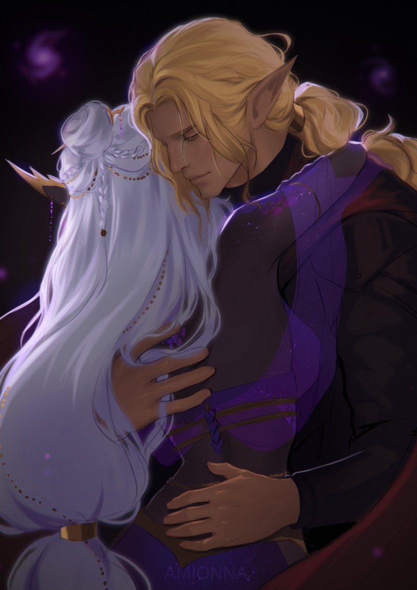 Ami_onna's tweet photo. A sketch from #OutoftheAbyss session
Malithra decided to comfort and support Derendil, but this cunning man took over the initiative. 
He compared Malithra to the beauty of sunsets and sunrises (as if she knows what it is)

#DnD #Drow #sketch https://t.co/OfsBqT62xU