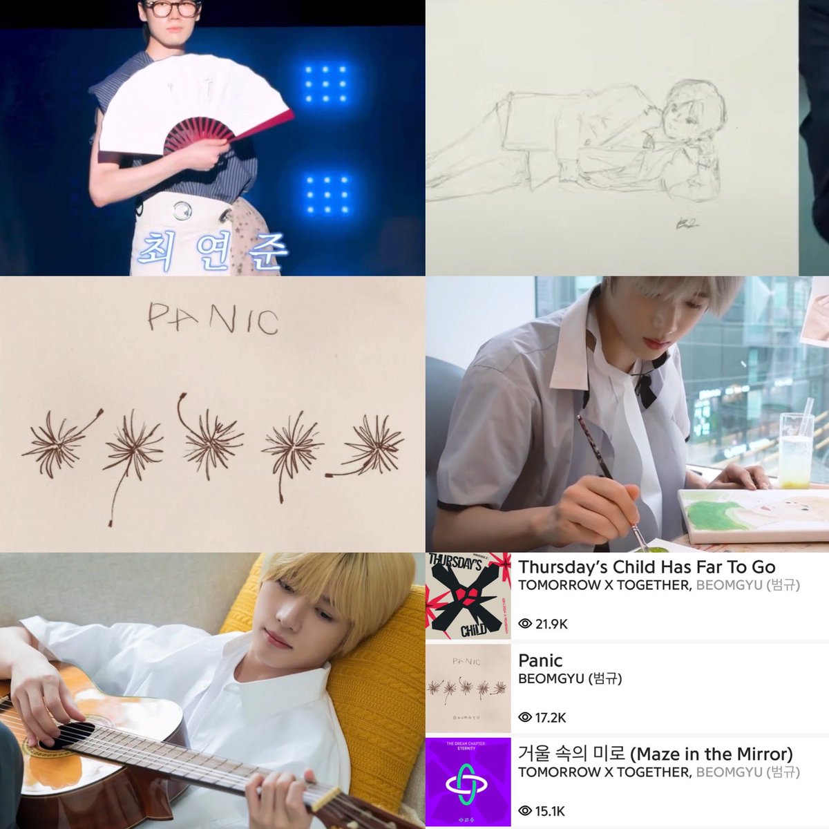 closetobeomgyu's tweet photo. beomgyu is honestly such an all rounder artist not only he produces, writes, sings and plays instruments but is also good at pretty much every drafty thing there is to do 😭 https://t.co/5Tnf9jTAUm