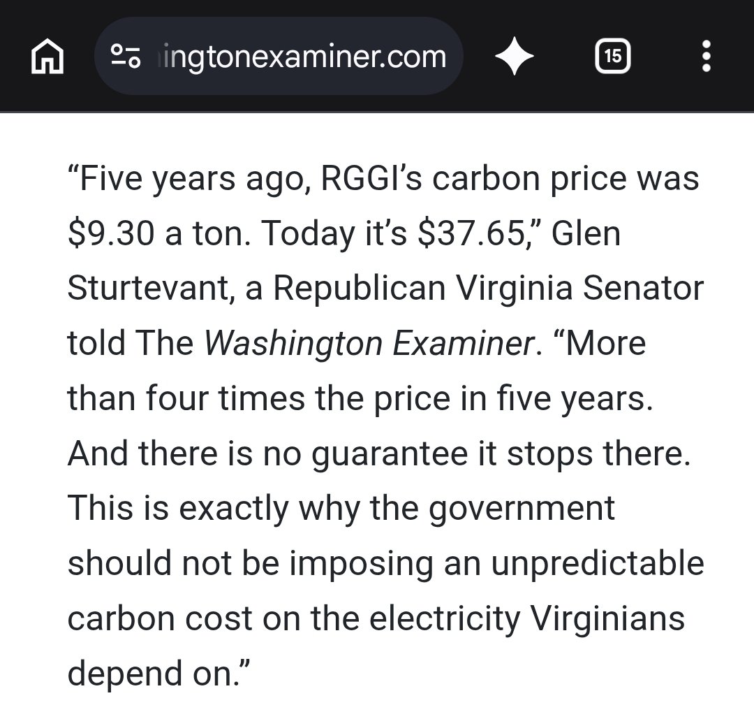 AndrewCFollett's tweet photo. Upset about your power bill?

Spanberger stealthily quadrupled your carbon tax in the name of global warming.

Now Virginians are taxed $13 a month for the privilege of breathing!

My latest in @dcexaminer https://t.co/YRCc2VHvX5