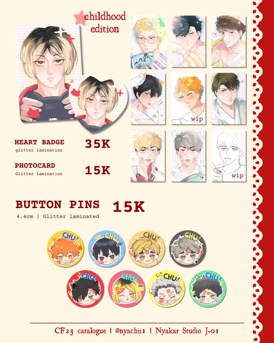 nyachii1's tweet photo. ୨୧˚🤍 &amp; 🔄 are appreciated!

Fast PO for Batch 2!! #CF23

📍 Pick Up: 5-9 October 2026
@ Nyakar Studio J-01
📦 Mail Order: 5-31 October 2026
🖤 GSGW/GDGC, Haikyuu, Black butler, LADS, Heartopia, GRAVT, Rieru, more!

‼️ limited acrylics for ots‼️

🔗 link below
#cf23catalogue https://t.co/kpZHT7tvDN