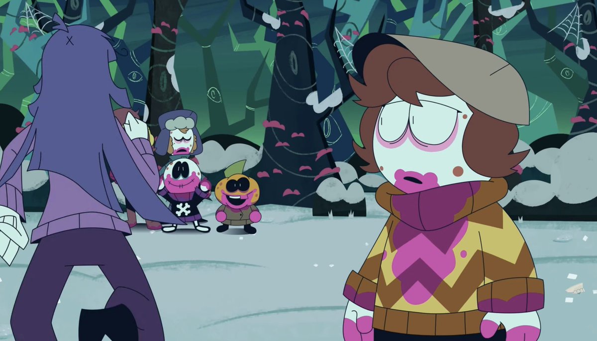 pumpkinb4tz's tweet photo. spooky month 7//

.

.

something that’s KINDA bugged me out is the scene where the parents found the kids and NOT be concerned that they are covered with pink spores. DO YOU NOT GAF THAT THEY MIGHTVE BEEN INFECTED OR SMT. like hello #spookymonth https://t.co/tmVIHiiCdc