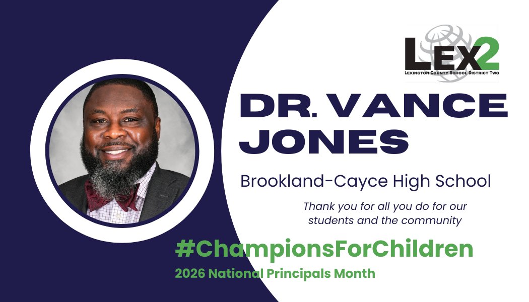 LexingtonTwo's tweet photo. Thank you Dr. Vance Jones, principal of @bchsbearcat. #ChampionsForChildren #NationalPrincipalsMonth #WeAreLex2 https://t.co/NpYpGatWF4
