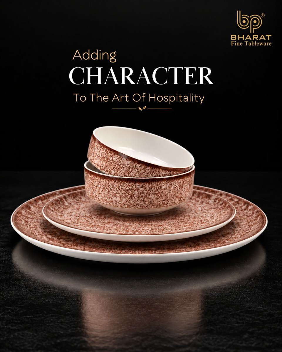 bharat_ctpl's tweet photo. Not every design needs to be understated.
With distinctive detailing and an expressive pattern, this collection brings character to professional tableware—adding a refined touch to the art of hospitality.
#BPBharat #HoReCa #ProfessionalTableware #TablewareDesign https://t.co/8xcpbcBxMI