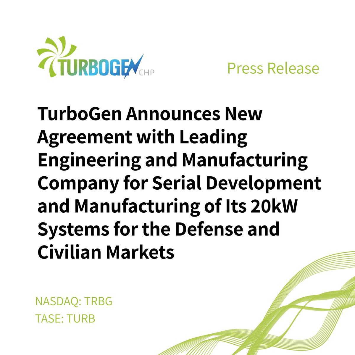 TurboGen4's tweet photo. $TRBG has entered into a long-term agreement with an EU-based manufacturer to support serial production of its proprietary 20kW systems for defense and civilian markets.

Read more:
https://t.co/9BCCuudsRw https://t.co/NP6Ntd2oPx