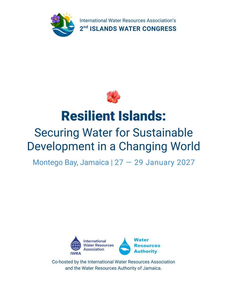 IslandsWater's tweet photo. What is the Islands Water Congress? A leading global event dedicated to freshwater management on islands.
Shape the conversation on island freshwater. Join us at the 2nd Islands Water Congress, Montego Bay, Jamaica, 27-29 January 2027.
Explore: https://t.co/Am1cMPIg4F https://t.co/DwNdE50drl