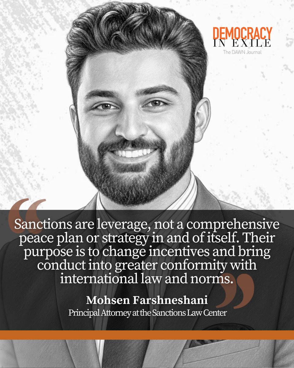 DAWNmenaorg's tweet photo. "Governments should adopt clear rules prohibiting their businesses and citizens from engaging in settlement-linked activity. Enforcement must be strong and serious," writes @mFarshneshani in @DAWN_Journal.

See his analysis on sanctions on Israel: https://t.co/lg5YxvUUQs https://t.co/7P6YcqZkYt