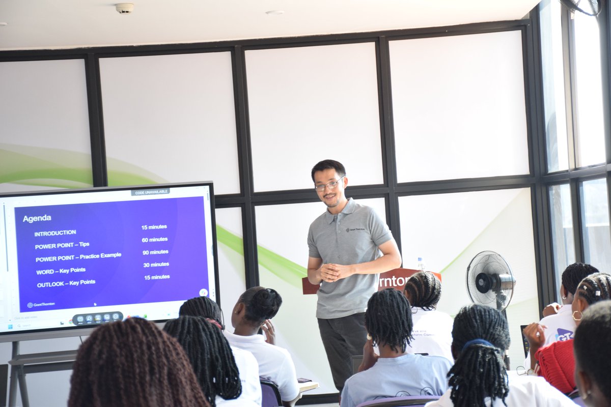 GtUganda's tweet photo. Our sessions with the 6th cohort of the Practical Skills Development Academy are still on. Last week, our marketing and communications expert Hiroaki Uchida took the class through myriads of practical sessions in computer applications. https://t.co/mKwzPINdY1