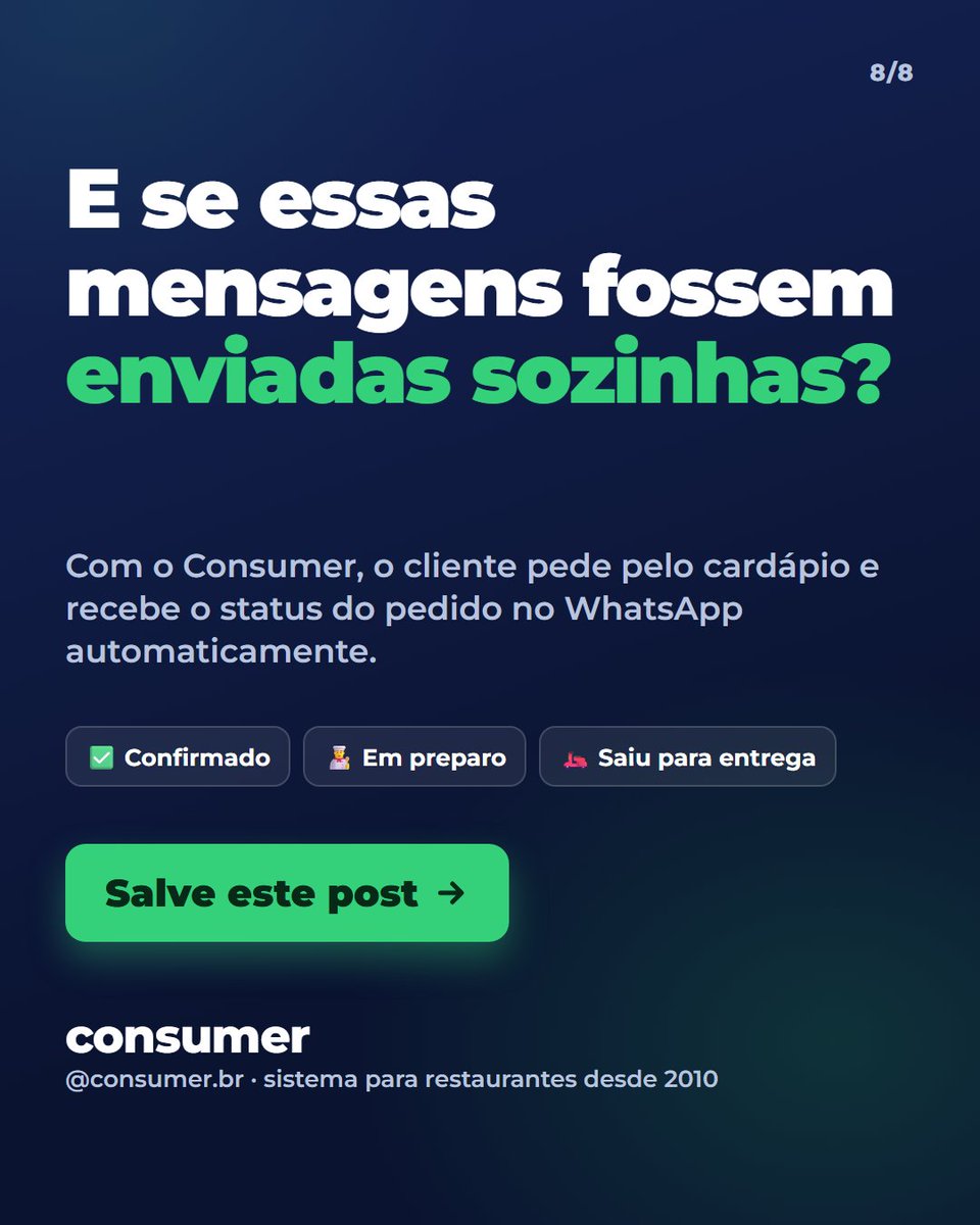 consumerbrasil's tweet photo. Atenção para a dica da segunda.

#delivery #restaurante #whatsappbusiness #hamburgueria #pizzaria #gestaoderestaurante #donoderestaurante #consumer https://t.co/nGkUHL7s9J