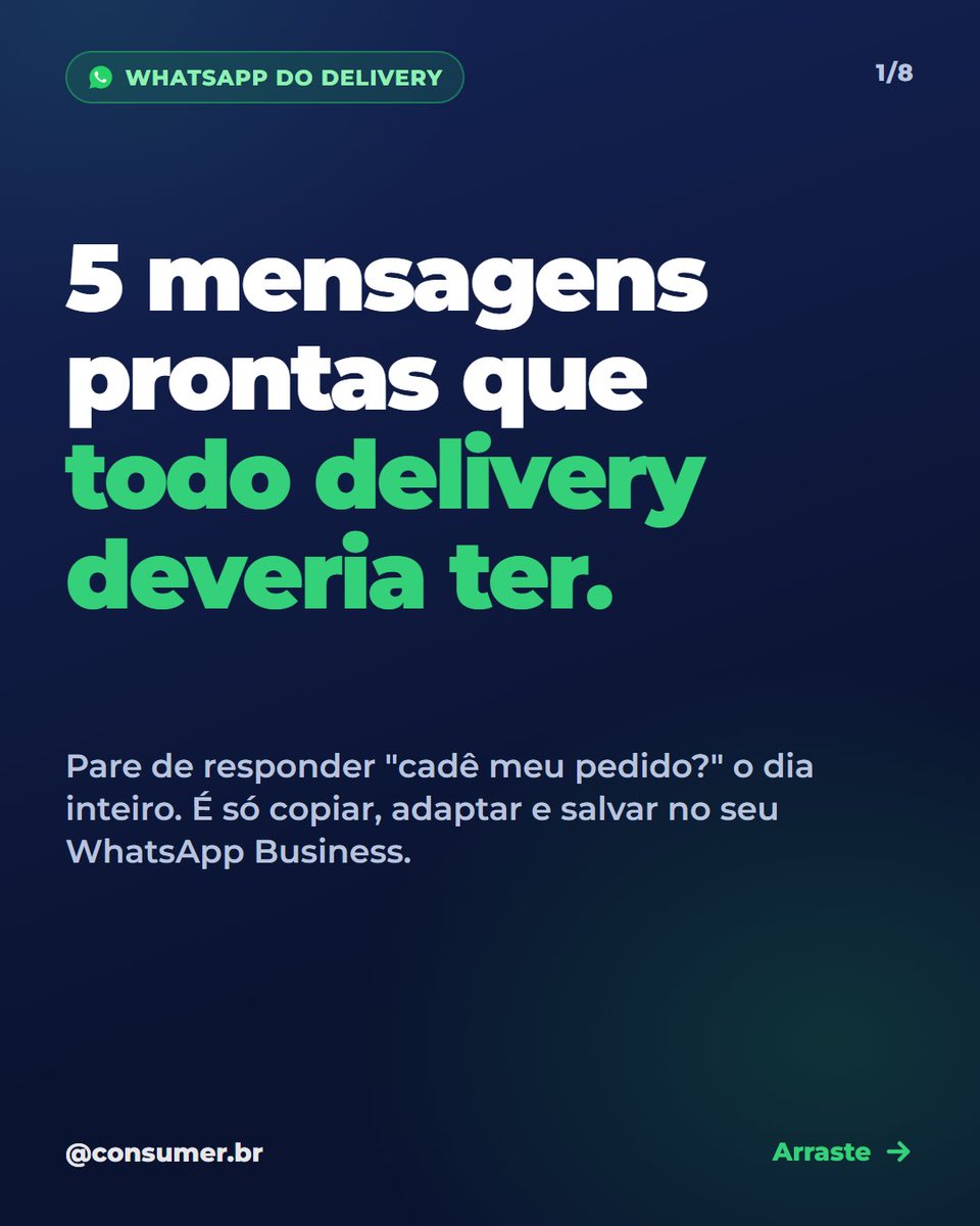 consumerbrasil's tweet photo. Atenção para a dica da segunda.

#delivery #restaurante #whatsappbusiness #hamburgueria #pizzaria #gestaoderestaurante #donoderestaurante #consumer https://t.co/nGkUHL7s9J