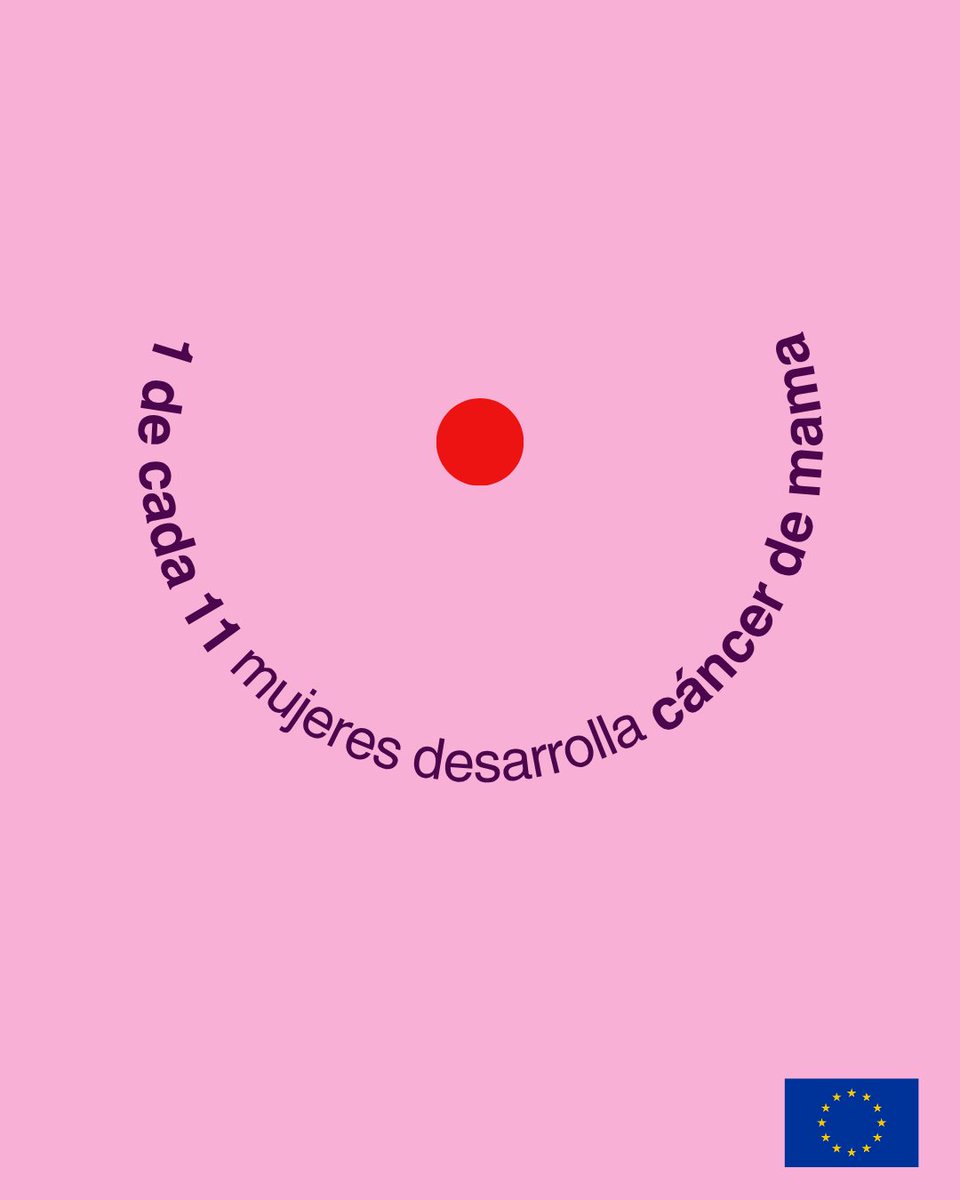 ComisionEuropea's tweet photo. Octubre se tiñe de rosa.

En el mes de la concienciación sobre el cáncer de mama, recordamos que la prevención y la detección precoz salvan vidas.

🇪🇺 Toda la información sobre el #EUCancerPlan y el acceso al cribado de mama, cuello uterino y colorrectal: https://t.co/ccOui89SXe https://t.co/QTwFKr5vYU