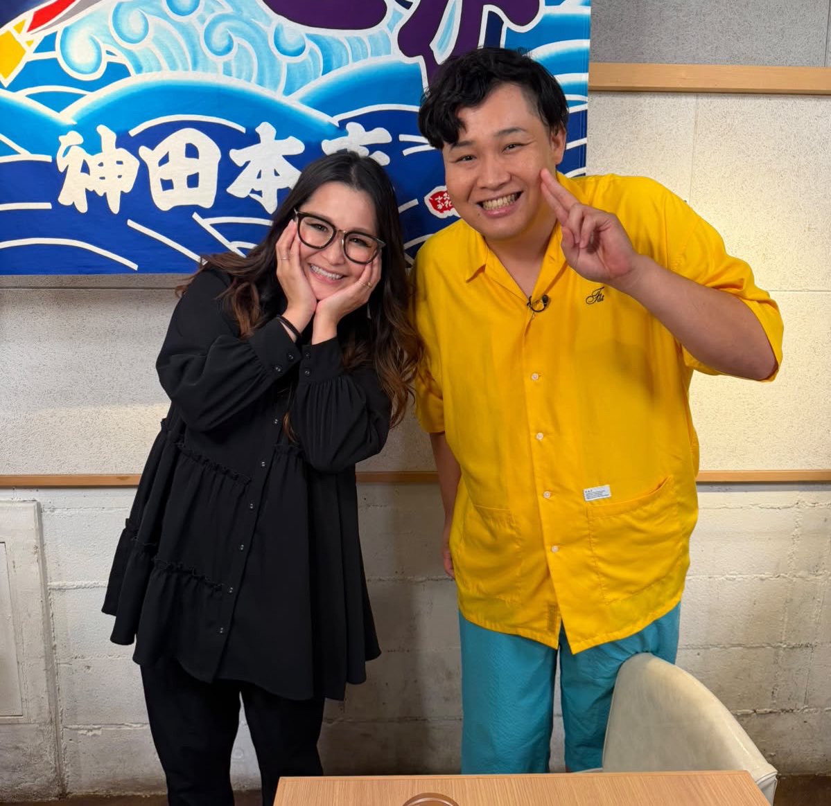 ndahoFischers's tweet photo. テレビでの初めての大食い応援ありがとうございました😊
皆さんお互いに鼓舞し合いながらで優しい雰囲気の中での大食いでした🥰
おかげで無事にチャレンジグルメ完食‼️🍲
ギャル曽根さんまた一緒に食べましょう！！
#有吉ゼミ https://t.co/4SHDuTQLah