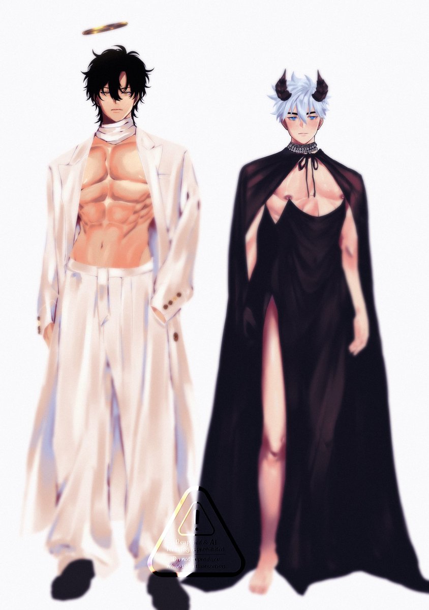 plaplg's tweet photo. angel/demon chengguang but make it haute couture https://t.co/BmUI6yZQPu