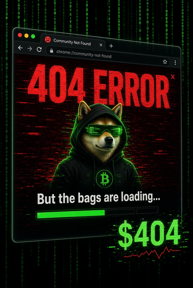 progress_010's tweet photo. @404ErrorFtw They said community not found
Meanwhile the bags:
████████░░ 80%
$404 https://t.co/7sw1EQCyHg