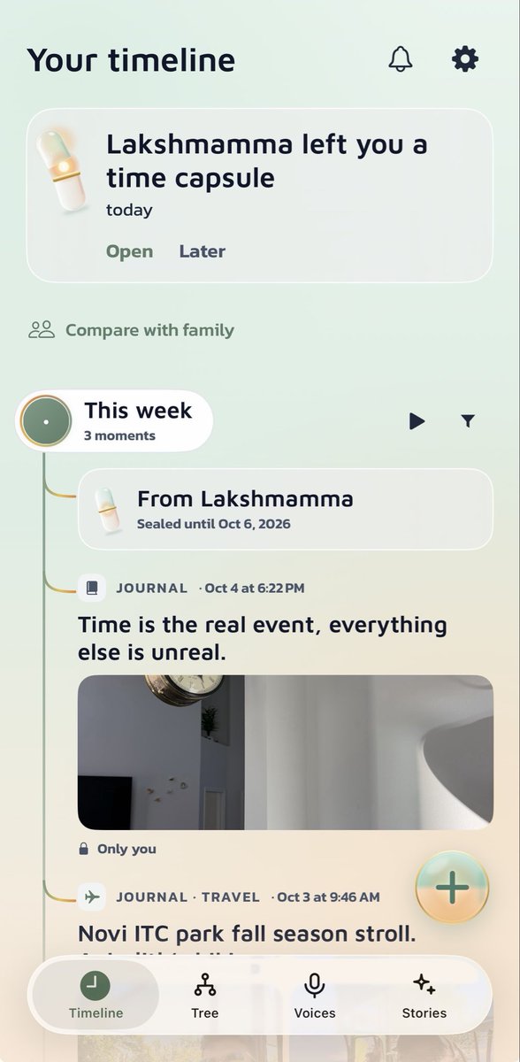 manju23reddy's tweet photo. #kinlily #BuildForTheFuture #shipaton #buildinpublic
Introducing Kinlily Time Capsules 💚
Record your voice today. Seal it for someone you love. Let it arrive at the perfect moment. 🎙️✨
Some memories are meant to wait.
#Kinlily #TimeCapsule #FamilyMemories https://t.co/bWZbUlcd1Q