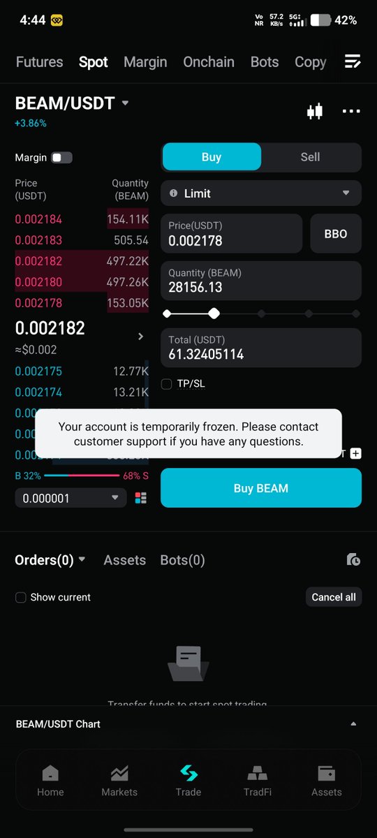 Manish302002's tweet photo. @Sujon1845896 @bitgetexchange Same issue #bitget solve this shit https://t.co/mb4lhB3zpT