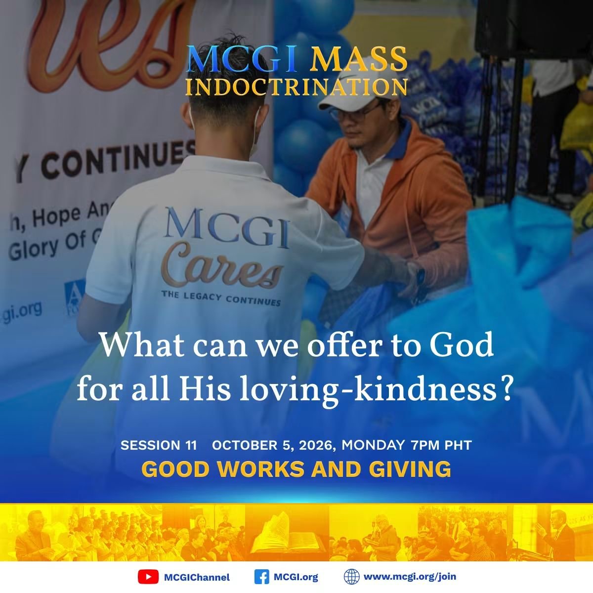 raydensagirbac's tweet photo. #ProudMCGI
#PureDoctrinesOfChrist
#MCGIMassIndoctrination
#GlobalPrayerForHumanity
DAY 11: Good Works and Giving
"eternal life to those who by patient continuance in doing good seek for glory, honor, and immortality;" - ROMANS 2:7
TO GOD BE THE GLORY! ππβ€οΈ https://t.co/u0T8gao0za