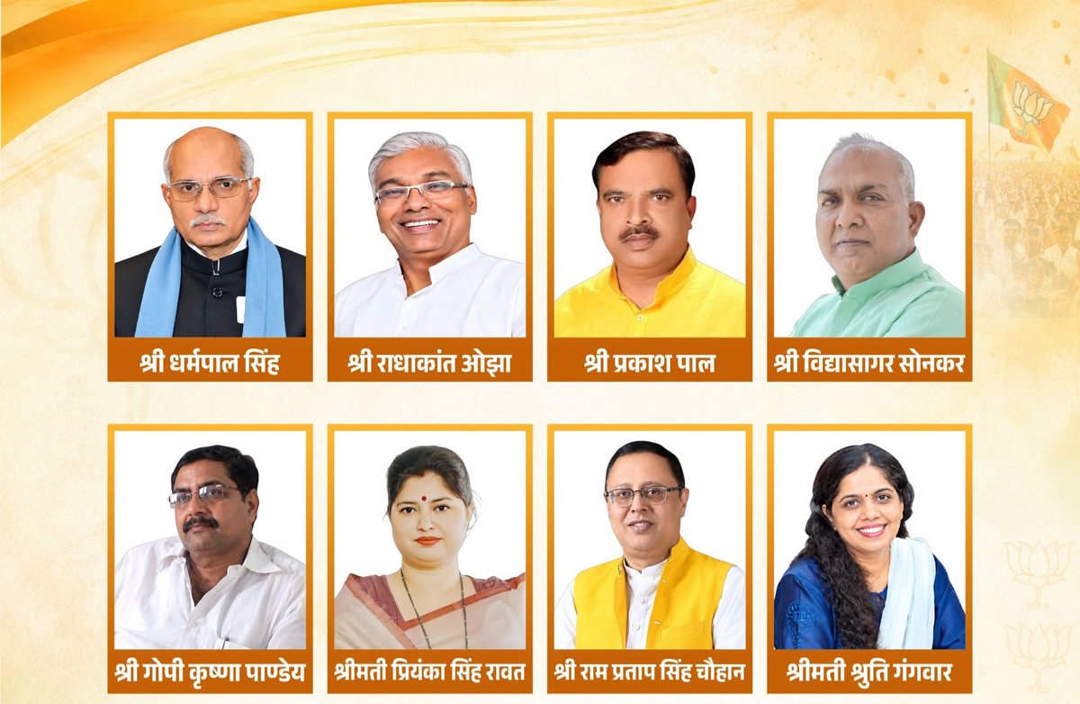 ManishKMishra_'s tweet photo. यूपी से बीजेपी के  8  राज्यसभा के प्रत्याशियों के नाम https://t.co/vFpKzaLEbo