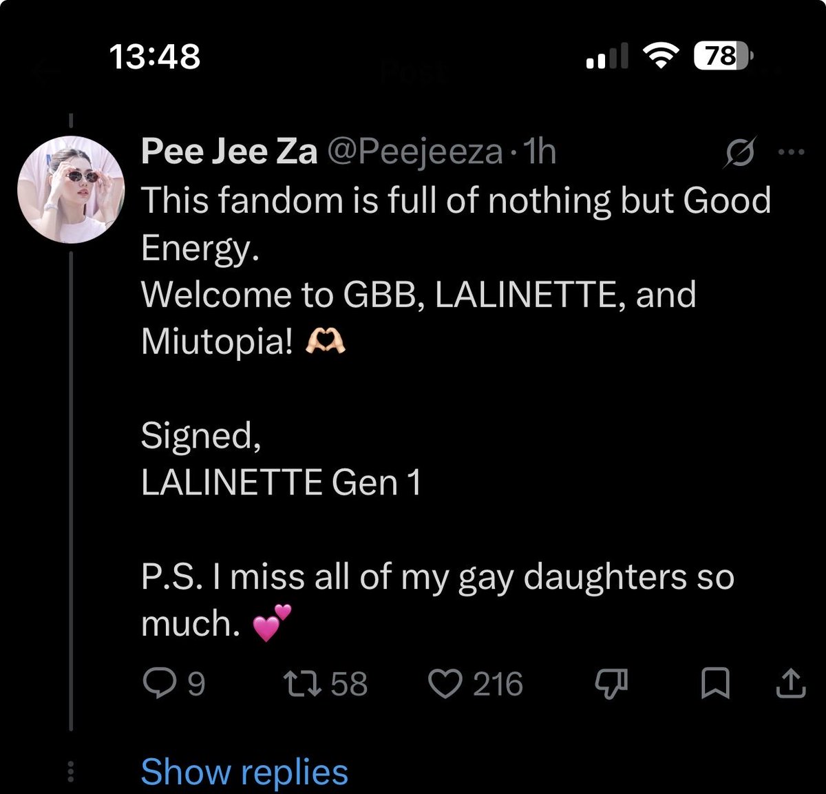 LenaMiuLines's tweet photo. Lena’s mum saying she misses her gay daughters 🥹

And knowing she means all of Lena’s supporters she has welcomed as her daughters too, makes it even sweeter. There’s so much warmth and acceptance in the way she embraces this whole community.
#LenaMiu #ลีน่าหมิว #Lalinalena https://t.co/NNhLgb4Zba