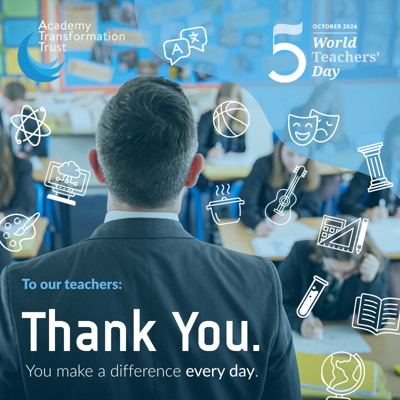 AcademyTrust's tweet photo. 🍎 Happy #WorldTeachersDay!

A huge thank you to all the brilliant teachers across our Trust. Your expertise, dedication and hard work make a real difference to our pupils every single day.

We’re incredibly proud and grateful for all that you do. 

#OneATT #TransformingLives https://t.co/thNObFHErN